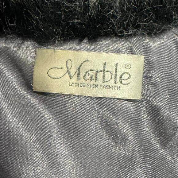 Silvery grey faux fur trim and cuff trench coat - Picture 5 of 5